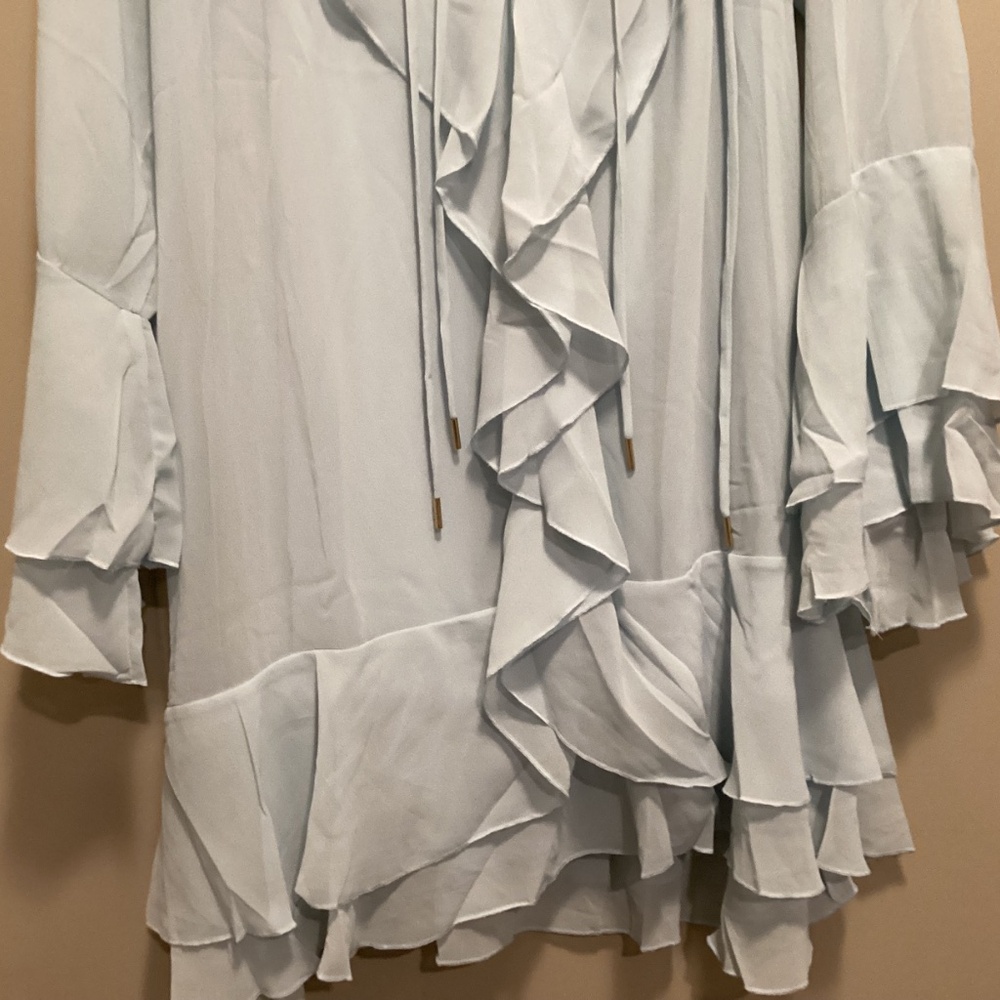 Socialite Bell Sleeve Ruffle Minidress, size XS - Picture 7 of 11